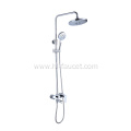 Brass three-function square modern bathroom shower faucet